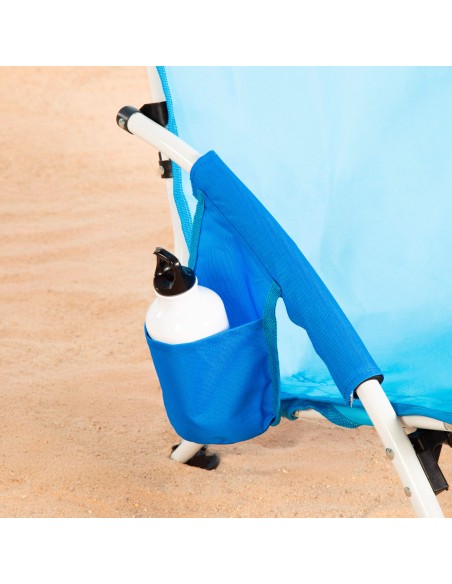 Silla de playa plegable azul marino Aktive | Distria