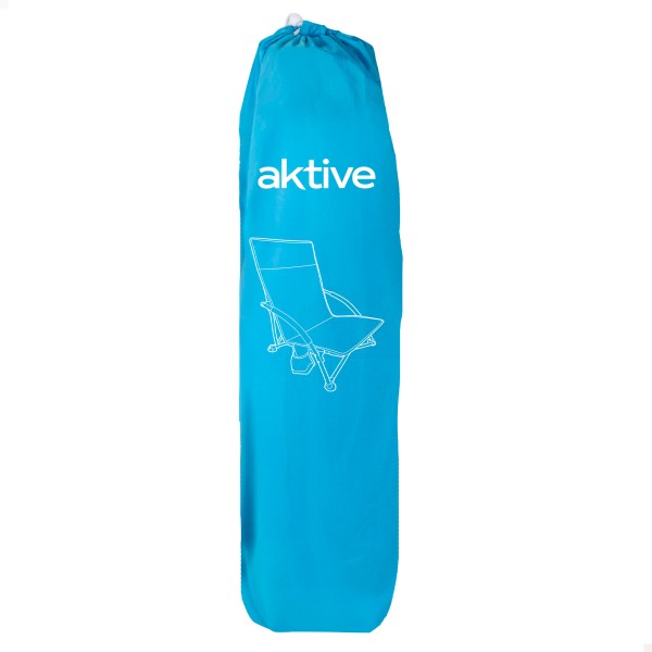 Silla de playa plegable azul marino Aktive | Distria