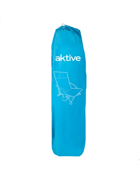 Silla de playa plegable azul marino Aktive | Distria