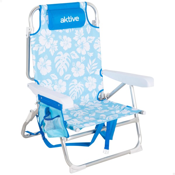 Silla de playa plegable Aktive multiposición con bolsillos | Distria
