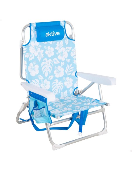 Silla de playa plegable Aktive multiposición con bolsillos | Distria