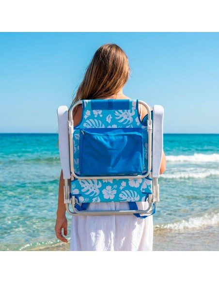 Silla de playa plegable Aktive multiposición con bolsillos | Distria