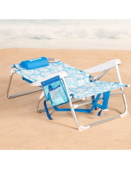 Silla de playa plegable Aktive multiposición con bolsillos | Distria