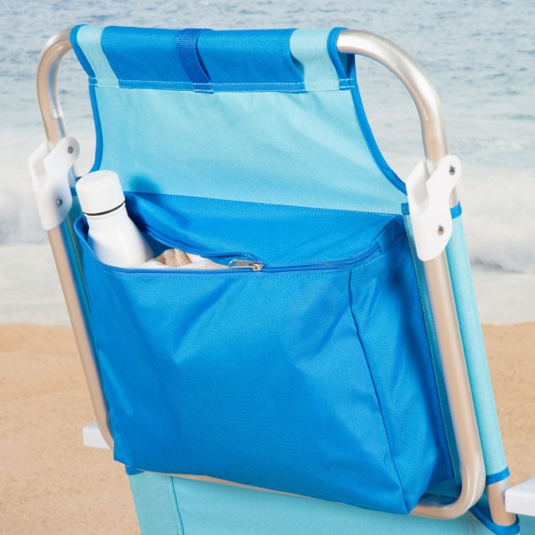 Silla de playa plegable Aktive multiposición azul | Distria