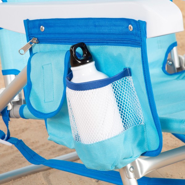 Silla de playa plegable Aktive multiposición azul | Distria