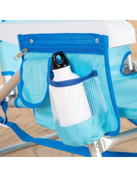 Silla de playa plegable Aktive multiposición azul | Distria
