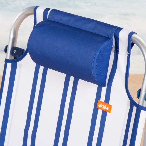 Silla de playa plegable marinera 48x45x83 cm Aktive | Distria