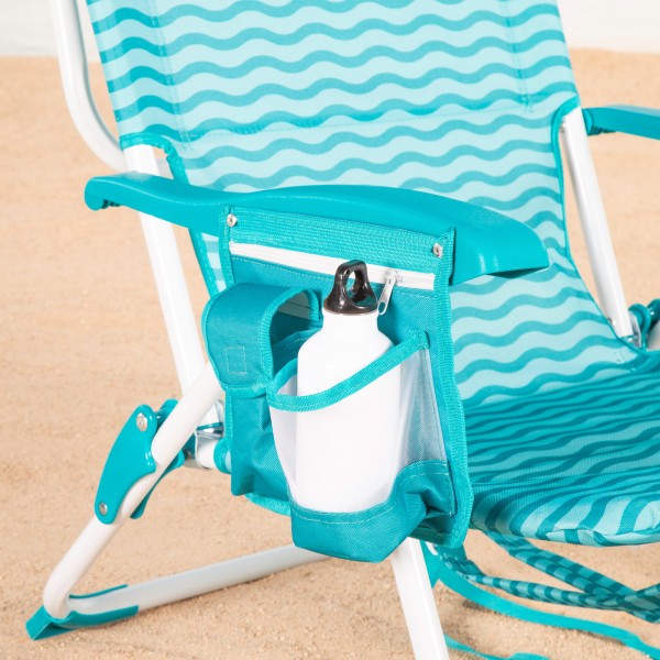 Silla de playa plegable azul 48x58x76 cm Aktive | Distria