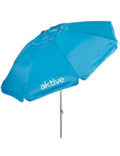Sombrilla de playa Aktive azul con protección UV50 | Distria