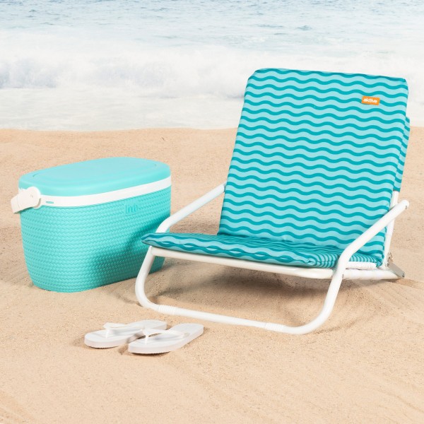 Silla de playa ligera Aktive con asa azul | Distria