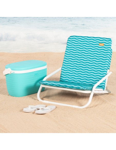 Silla de playa ligera Aktive con asa azul | Distria