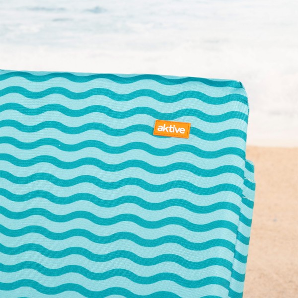 Silla de playa ligera Aktive con asa azul | Distria