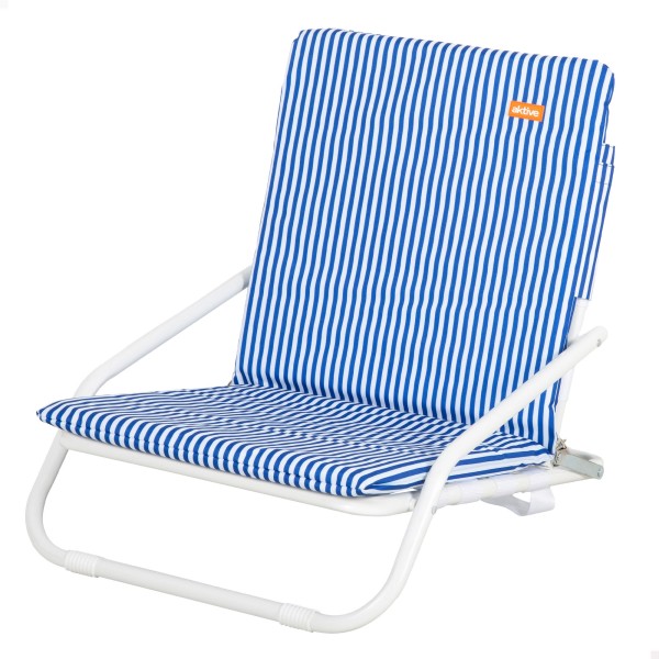 Silla de playa ligera Aktive con asa rayas marineras | Distria