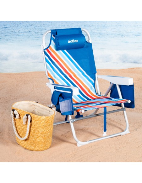 Silla de playa plegable Aktive antivuelco | Distria