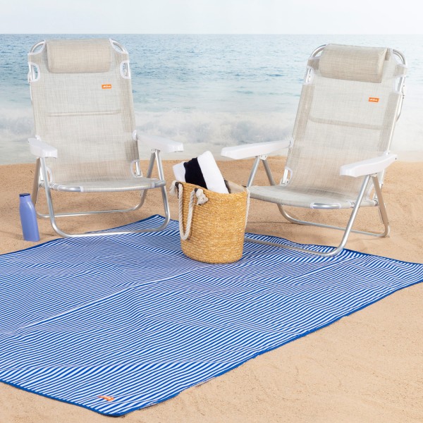 Alfombra playa Aktive plegable rayas | Distria