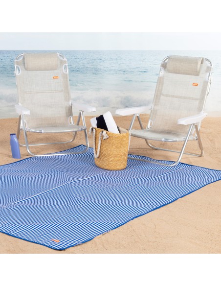 Alfombra playa Aktive plegable rayas | Distria