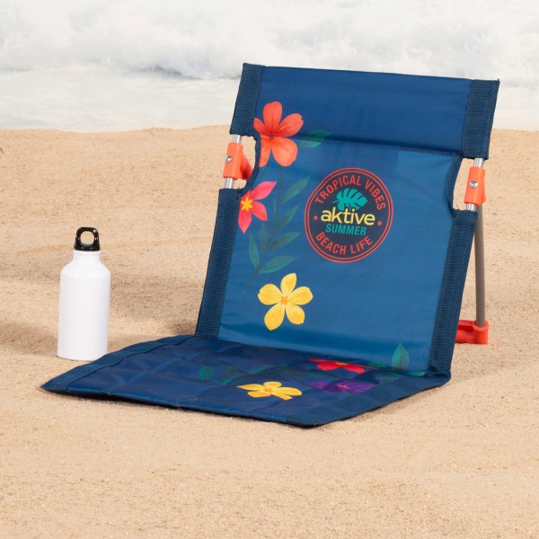Esterilla de playa Aktive con respaldo reclinable estampada | Distria