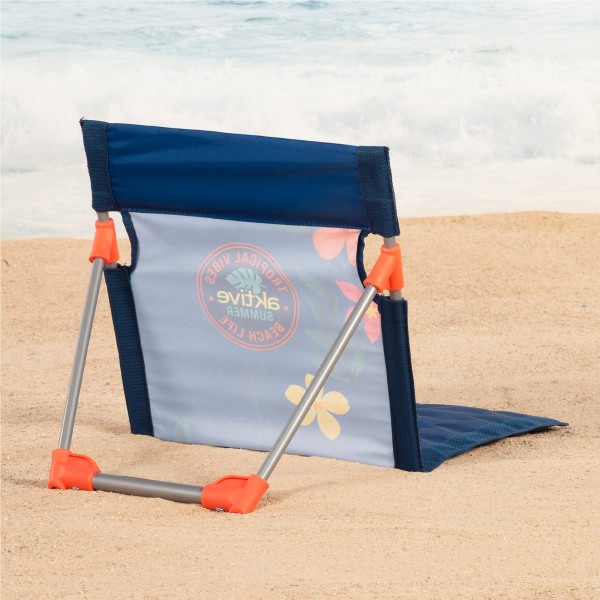 Esterilla de playa Aktive con respaldo reclinable estampada | Distria