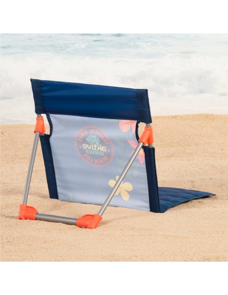 Esterilla de playa Aktive con respaldo reclinable estampada | Distria