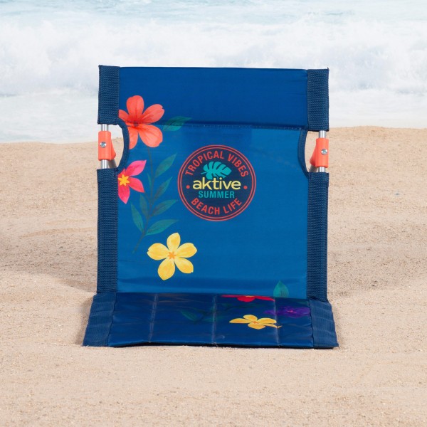 Esterilla de playa Aktive con respaldo reclinable estampada | Distria