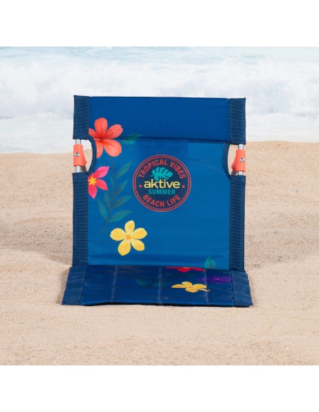 Esterilla de playa Aktive con respaldo reclinable estampada | Distria