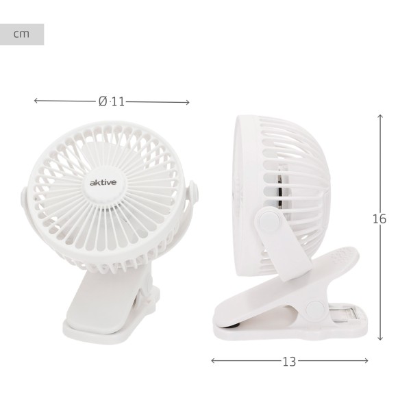 Ventilador pinza portátil 2 en 1 Aktive | Distria