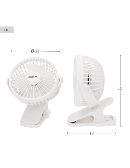 Ventilador pinza portátil 2 en 1 Aktive | Distria