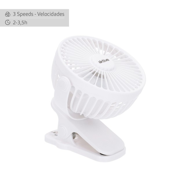 Ventilador pinza portátil 2 en 1 Aktive | Distria