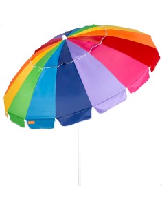 Sombrilla de playa multicolor D200 cm UV50 Aktive | Distria