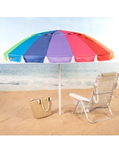 Sombrilla de playa multicolor D200 cm UV50 Aktive | Distria 2