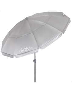 Sombrilla de playa gris D220 cm UV50 Aktive | Distria