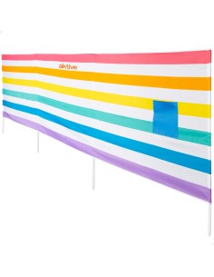 Paravientos playa multicolor 360x85 cm Aktive | Distria