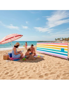 Paravientos playa multicolor 360x85 cm Aktive | Distria 2