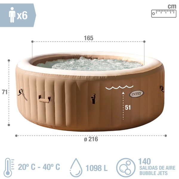 Spa hinchable 6 personas INTEX - Distria.com