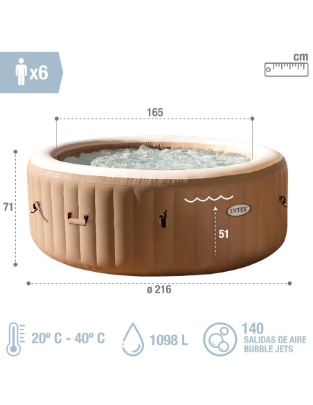 Spa hinchable 6 personas INTEX - Distria.com