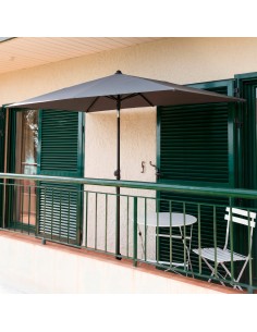 Parasol gris terraza o jardín 180x145 cm Aktive | Distria 2