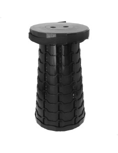 Taburete plegable portátil 25x25x44 cm negro | Distria