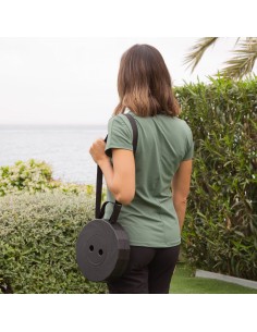 Taburete plegable portátil 25x25x44 cm negro | Distria 2