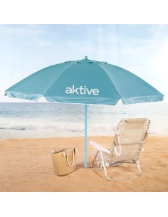 Sombrilla playa Aktive MAX+AIR azul Ø220 cm UV50 Aktive | Distria 2