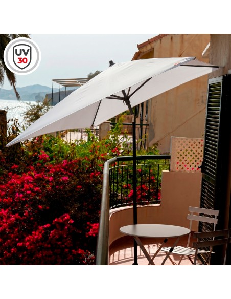 Sombrilla jardín rectangular 180x120 cm UV30 Aktive | Distria