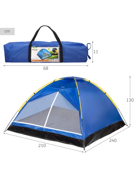 Tienda de campaña 4 personas - 210x240x130 cm | Distria