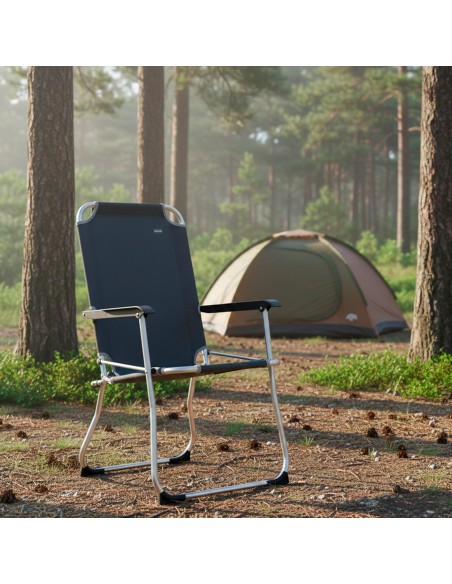 Silla alta de camping de aluminio | Distria