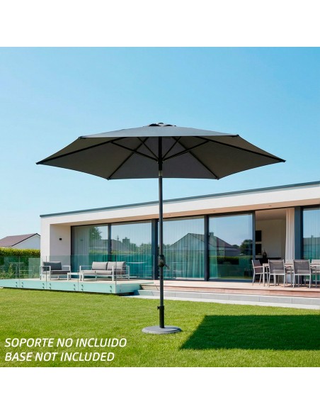 Parasol para jardín color antracita | Distria