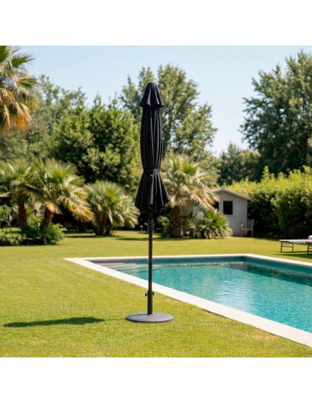Parasol para jardín color antracita | Distria