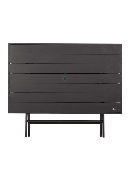 Aktive Mesa plegable de jardín de acero negro 121x75x69 cm | Distria
