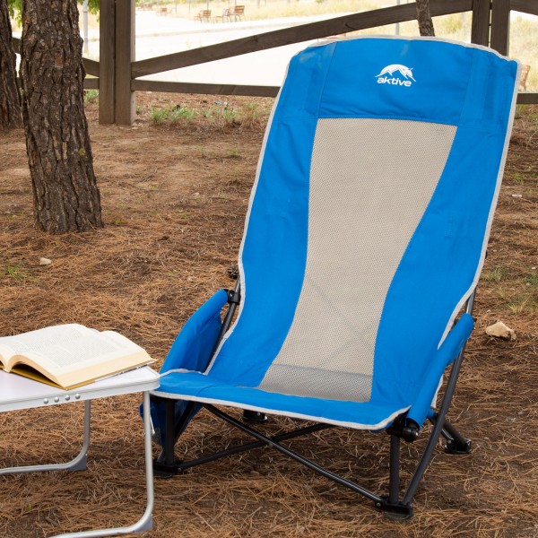 Silla plegable azul Aktive | Distria