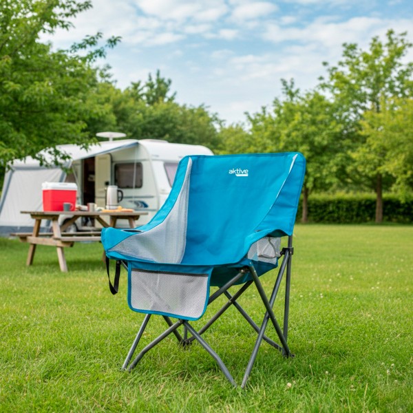 Silla plegable camping antivuelco y transpirable | Distria