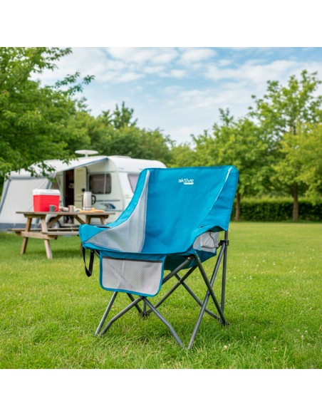 Silla plegable camping antivuelco y transpirable | Distria