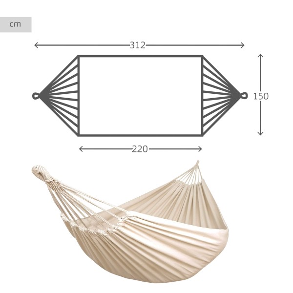Hamaca colgante camping beige - Accesorios camping | Distria