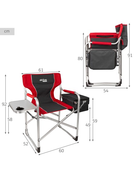 Silla camping director con mesa y bolsa térmica | Distria